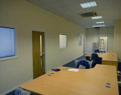 Stud walls for office interiors