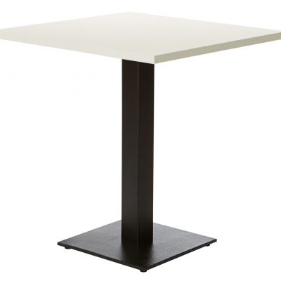 Forza Dining Table Square White Top Black Square