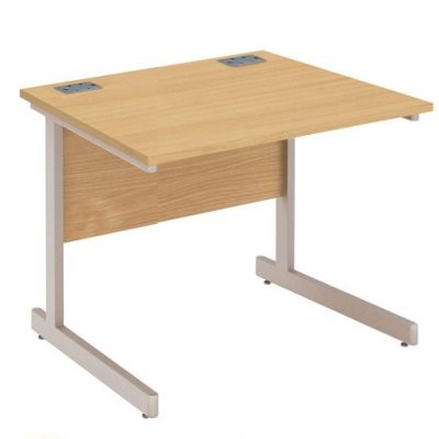 Fraction Plus Square Desk Nova Oak 800X800X730