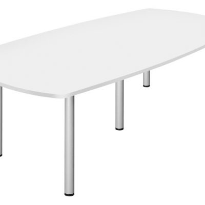 Fraction Plus Boardroom Table White 2400mm