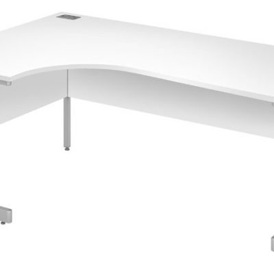 Fraction Plus L/H Core Desk White/Silver