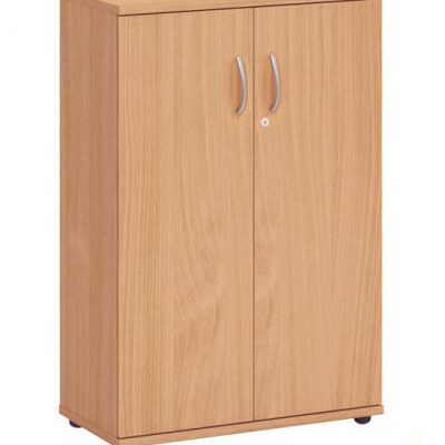 Fraction Plus Double Door Beech Cupboard+ 2 Shelves