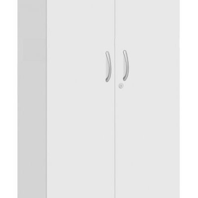 Fraction Plus Double Door White Cupboard+ 3 Shelves