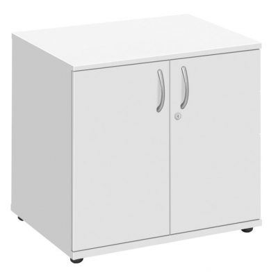 Fraction Plus Double Door White Cupboard + 1 Shelf