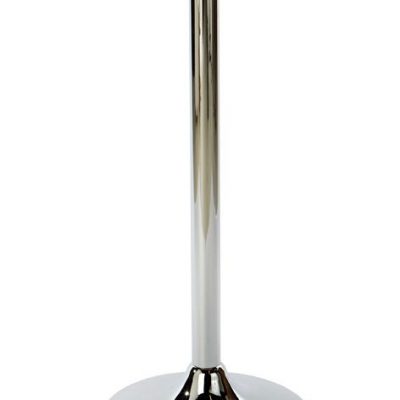 Ramiro Poseur High Round Table Beech Top Chrome