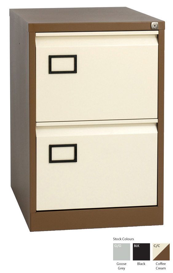 Bisley 2 Drawer Filing Cabinet Goose Grey