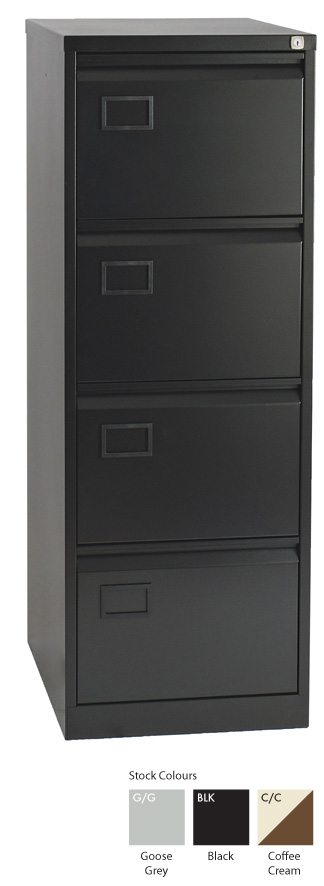 Bisley 4 Drawer Filing Cabinet Goose Grey