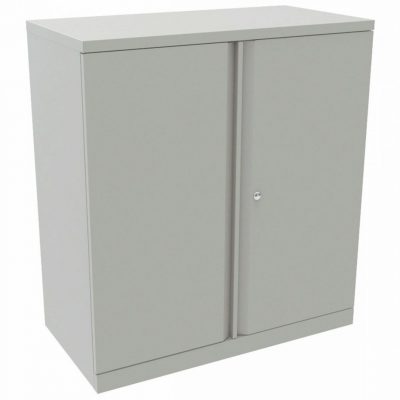 Essentials 1015mm Double Door Cupboard Goose Grey Inc. 1 Shelf