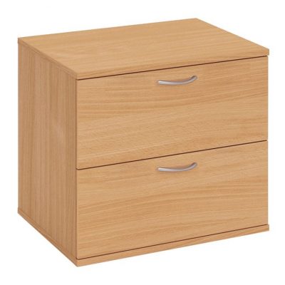 Fraction Plus Desk High Filing Cabinet Beech