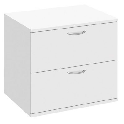 Fraction Plus Desk High Filing Cabinet White