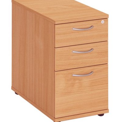 Fraction Plus Desk High 3 Drawer Pedestal Beech