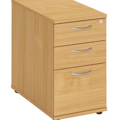 Fraction Plus Desk High 3 Drawer Pedestal Nova Oak