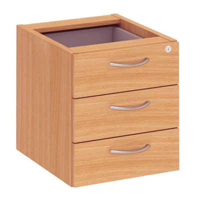 Fraction Plus 2 Drawer Fixed Pedestal Beech