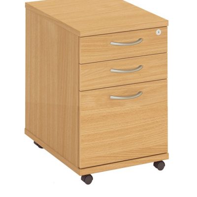 Fraction Plus High Mobile Pedestal 3 Drawer Nova Oak