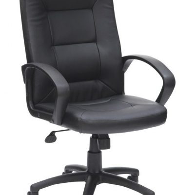 Obsidian High Back Bonded Leather Black Base