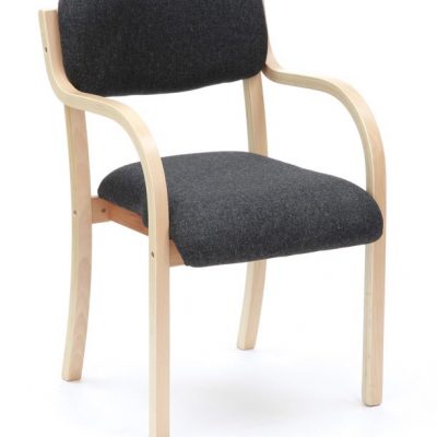 Turner Wood Stack Arm Chair Charcoal