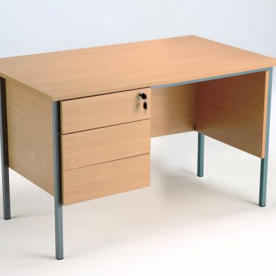 Eco 18 1500 Single 3 Drawer Pedestal Desk Oak