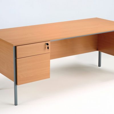 Eco 18 1800 Single 2 Drawer Pedestal Desk Beech