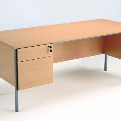 Eco 18 1800 Single 2 Drawer Pedestal Desk Oak
