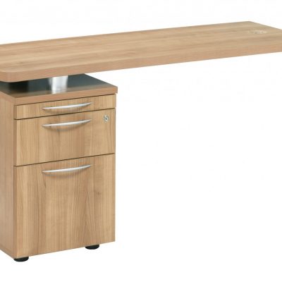 E Space Side Return 2 Drawer Pedestal Cappuccino