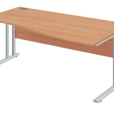 Fraction 2 R/H Wave Desk Beech 1400X1000X730
