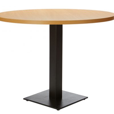 Forza Dining Table Round Beech Top Black Round