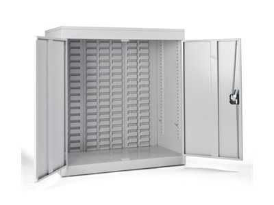 Empty Half Height Cupboard with Louvre Panel